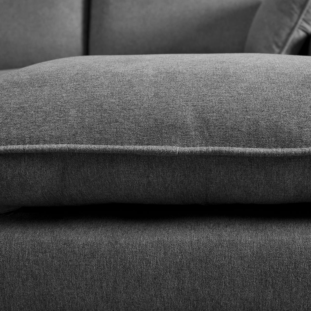 Sedací souprava ILLA, tmavě šedá - tmavě šedá/barvy buku, Moderní, dřevo/textil (154/82/155cm) - Bessagi Home
