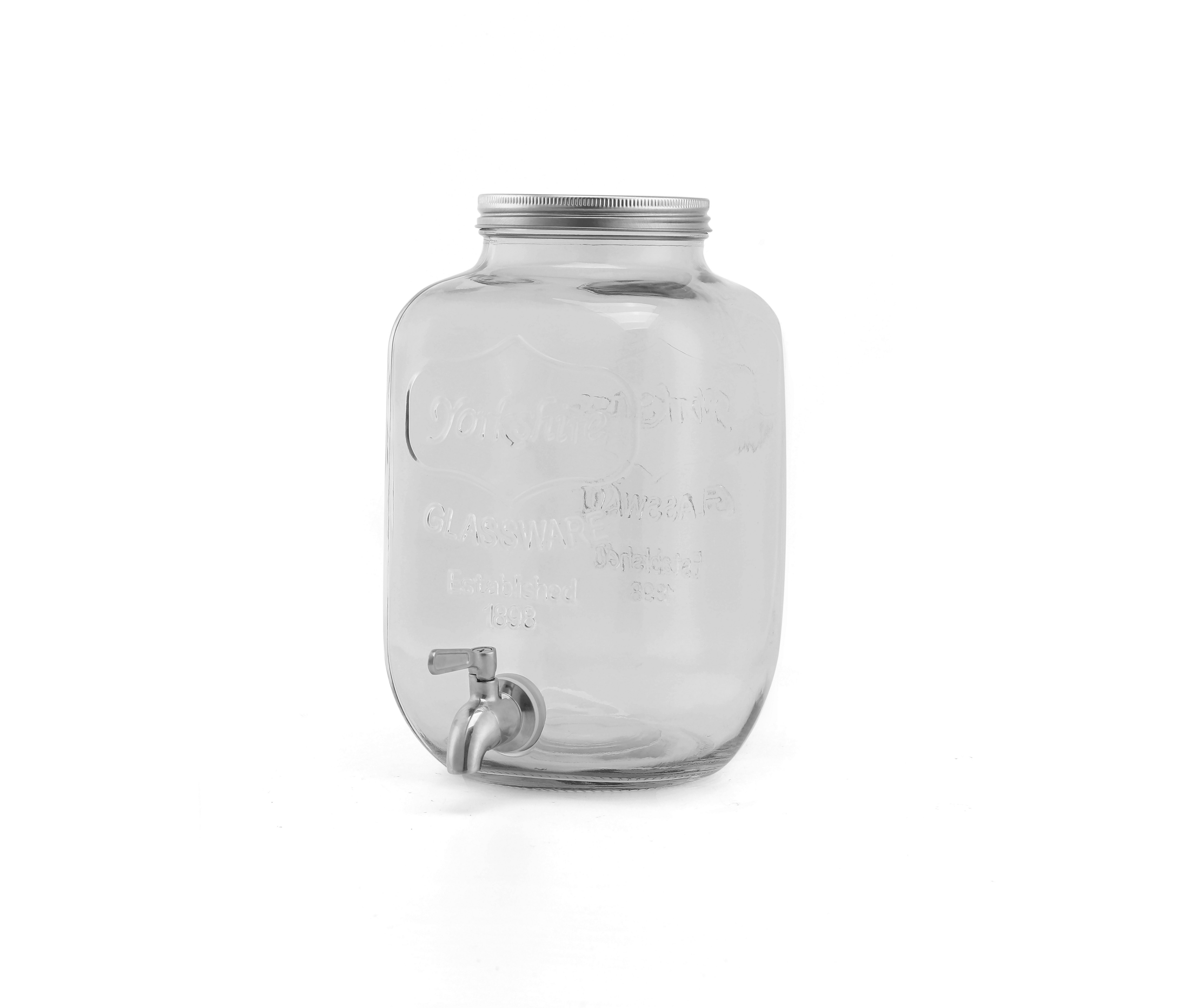Getränkespender Transparent H: 27 cm 5l - Transparent, Basics, Glas (27cm) - Echtwerk