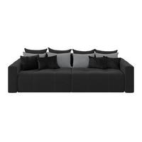 Big Sofa Mit Schlaffunktion + Bettkasten Hanna B: 280 Cm - Schwarz/Graphitfarben, MODERN, Textil (280/87/145cm)