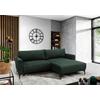 Ecksofa Prince Dunkelgrün S: 240x163cm - Dunkelgrün/Schwarz, Design, Textil (240/163cm) - MID.YOU