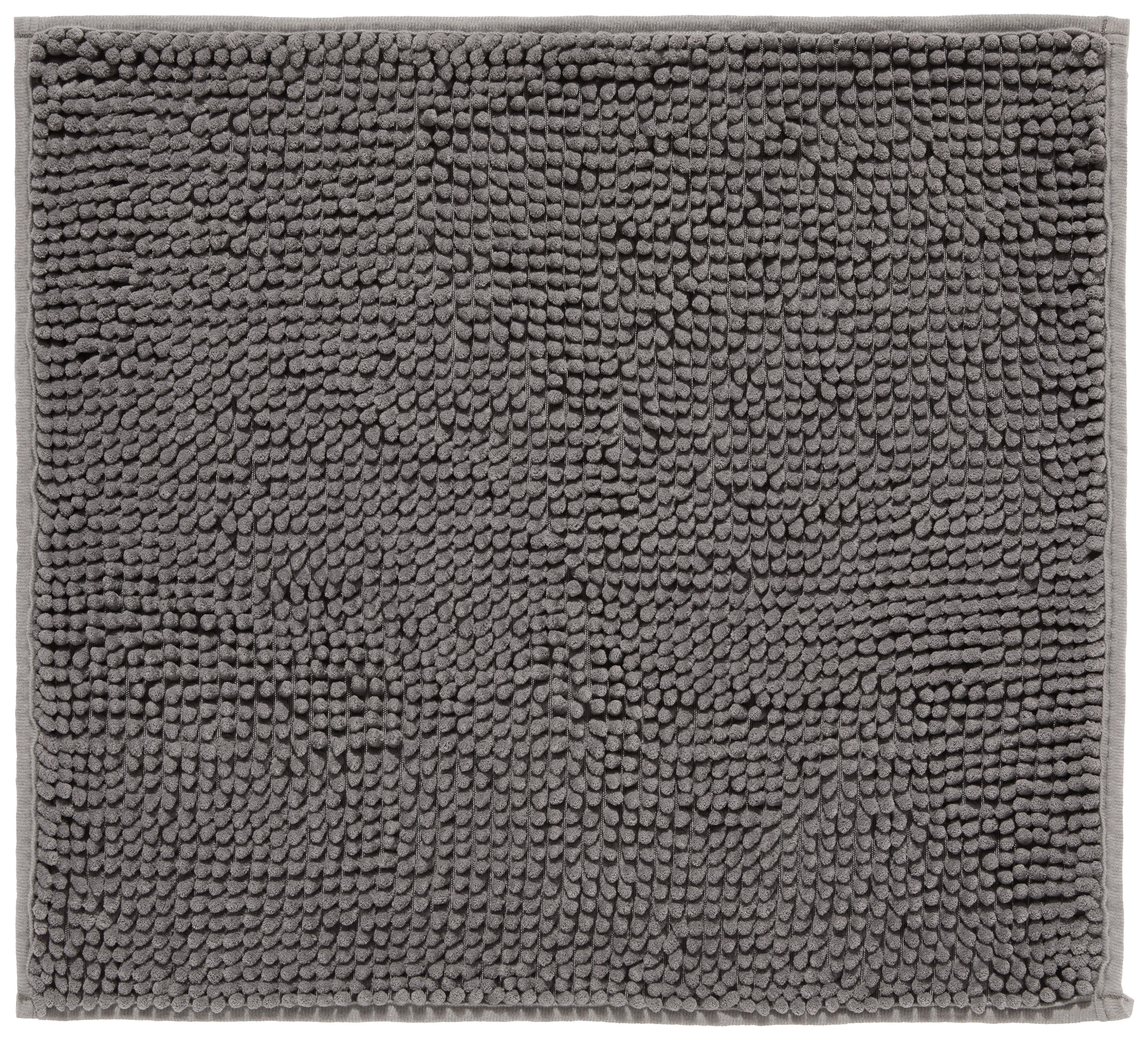 WC-Vorleger Anke Anthrazit 45x50 cm Waschbar - Anthrazit, MODERN, Textil (45/50cm) - Luca Bessoni