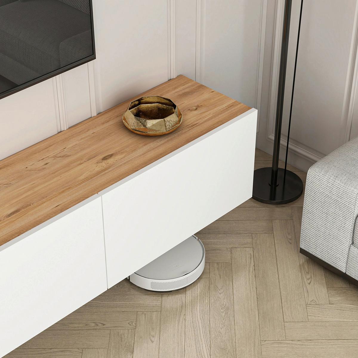 Lowboard West Weiß/Kieferfarben B: 150cm - Weiß/Kieferfarben, Design, Holzwerkstoff (150/30/32cm) - MID.YOU