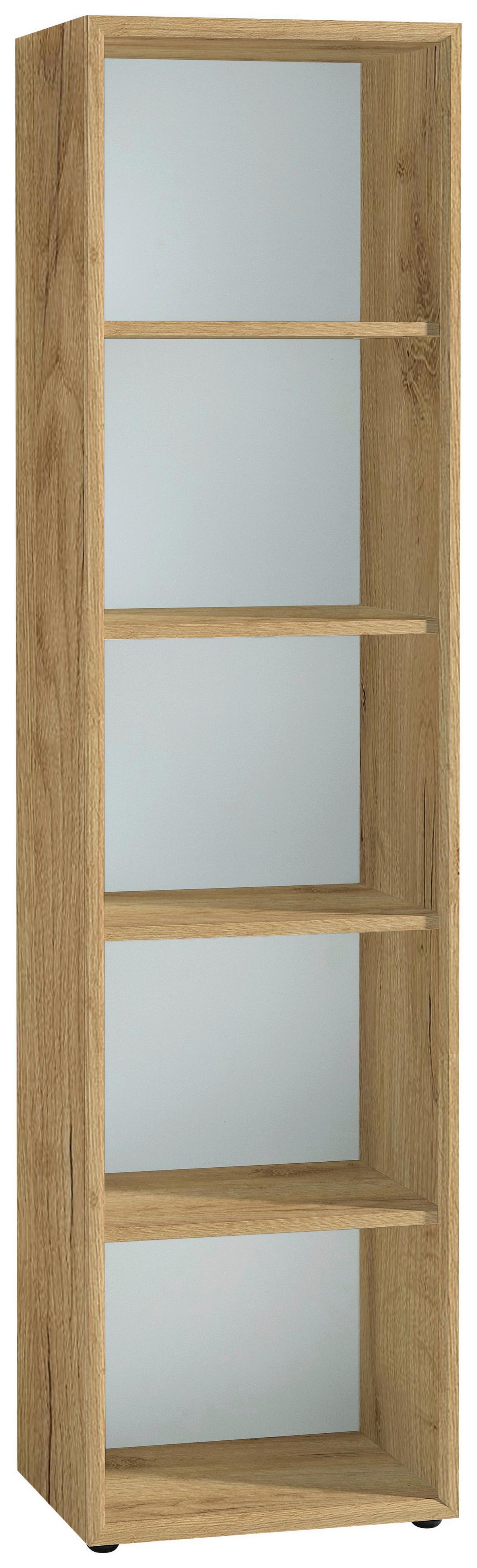 Aktenregal Gw-Monteria Weiß/Eiche Dekor B: 50 - Eichefarben/Schwarz, MODERN, Holzwerkstoff (50/196/37cm) - Germania