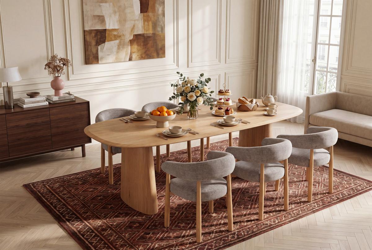 Esstisch Palma Naturfarben L: 220 cm - Naturfarben, MODERN, Holz/Holzwerkstoff (220/110/75cm) - MID.YOU
