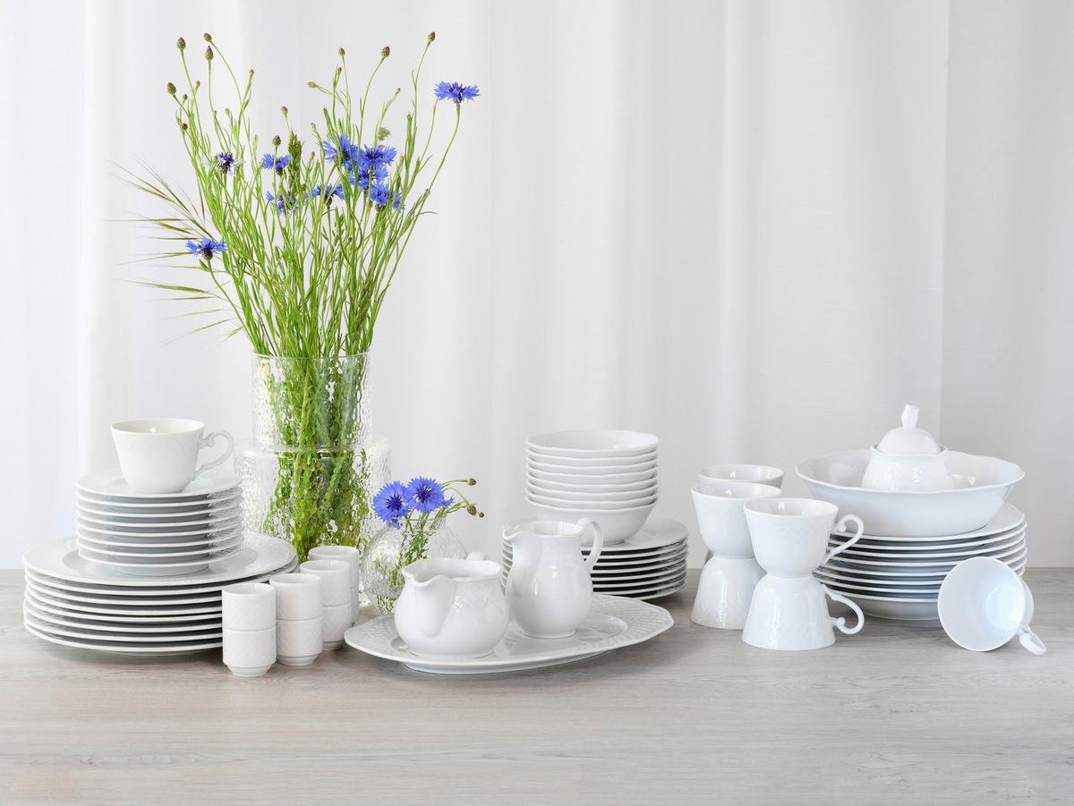 Kombinovaná souprava Arianne, 61 dílný pro 8 osob - bílá, Basics, keramika (59/40/32cm) - Creatable