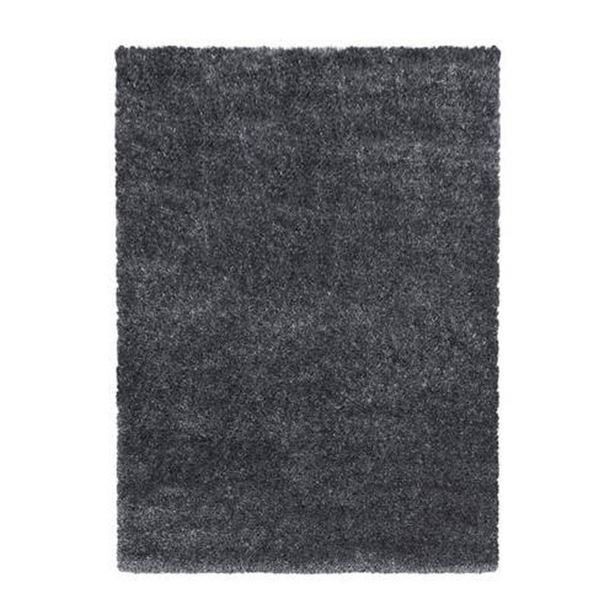 Hochflor Teppich Grau Naturfaser Brilliant 120x170cm - Grau, Basics, Textil (120/170cm)