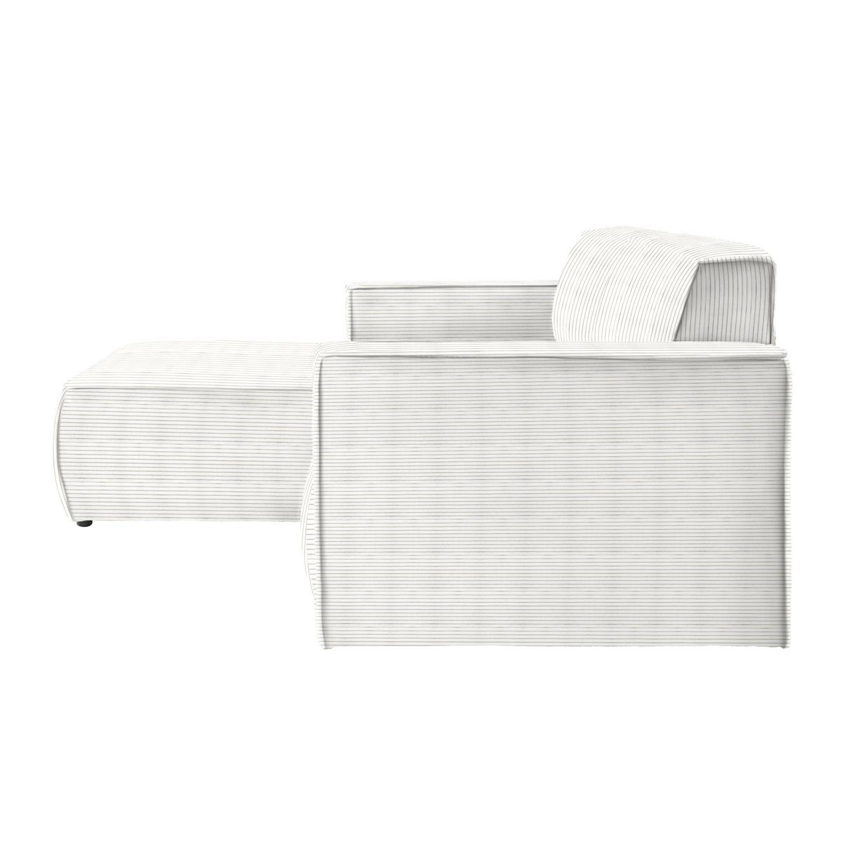 Rohová sedačka LOFT, levá, béžový manšestr - černá/světle zelená, Moderní, textil/plast (172/75/265cm) - Mömax