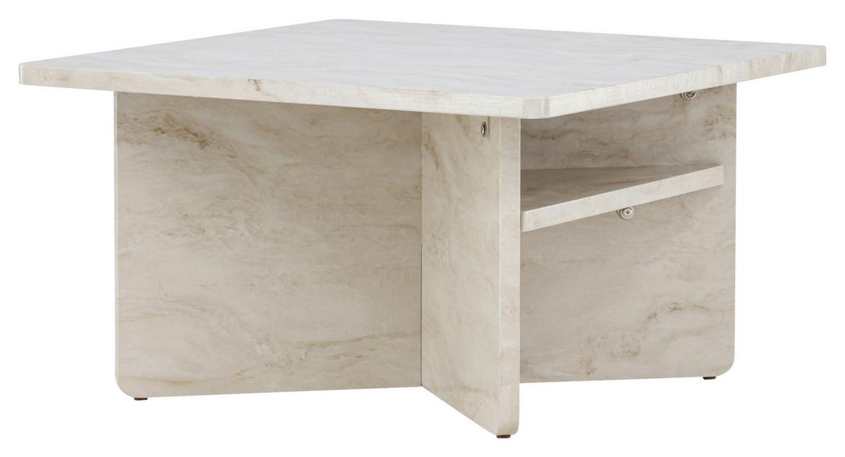 Couchtisch Ålesund - Beige, Design, Holzwerkstoff (75/75/42cm) - Livetastic
