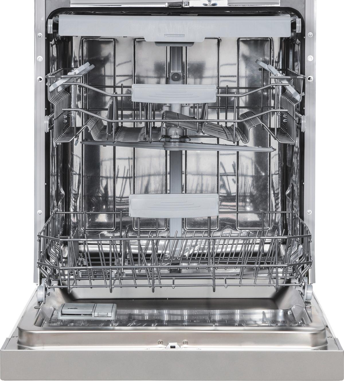 Einbau.geschirrspüler Gsi 1600 B: 59,8 Cm Teilintegriert - Weiß, Basics, Kunststoff/Metall (59,8/82/57cm) - Nabo
