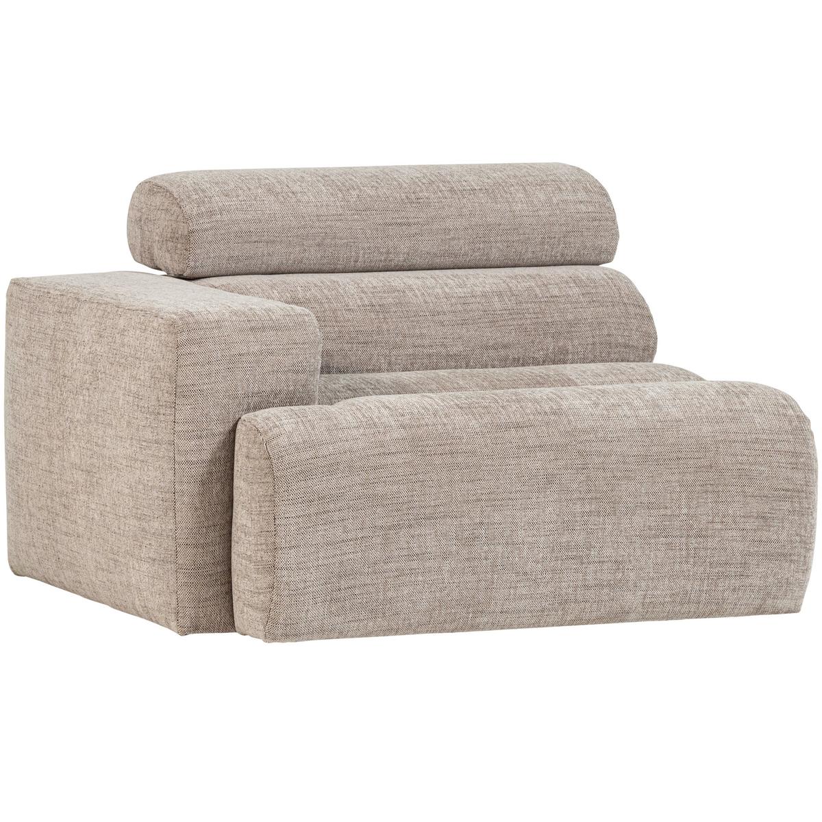 Sofaelement Novi Naturfarben B: 109cm - Schwarz/Naturfarben, Design, Textil (109/86/113cm) - Livetastic