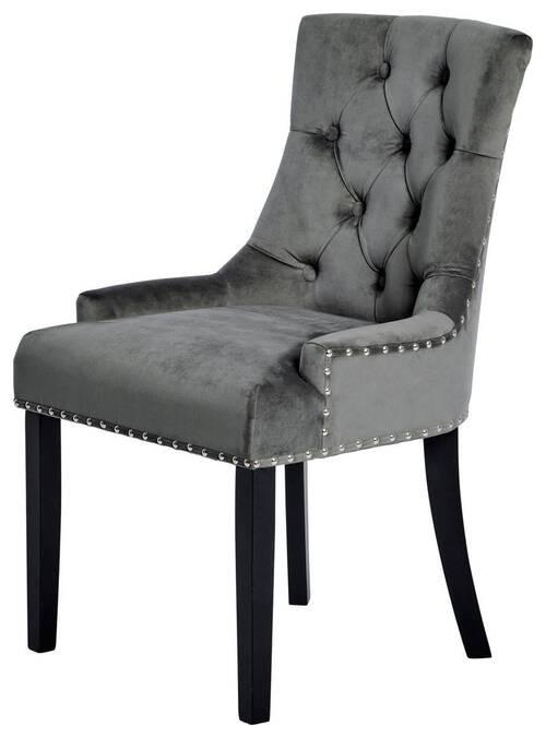 Stuhl Savik Devon Anthrazit/Schwarz B: 56 cm - Anthrazit/Schwarz, MODERN, Holz/Textil (56/62,5/91cm) - Livetastic