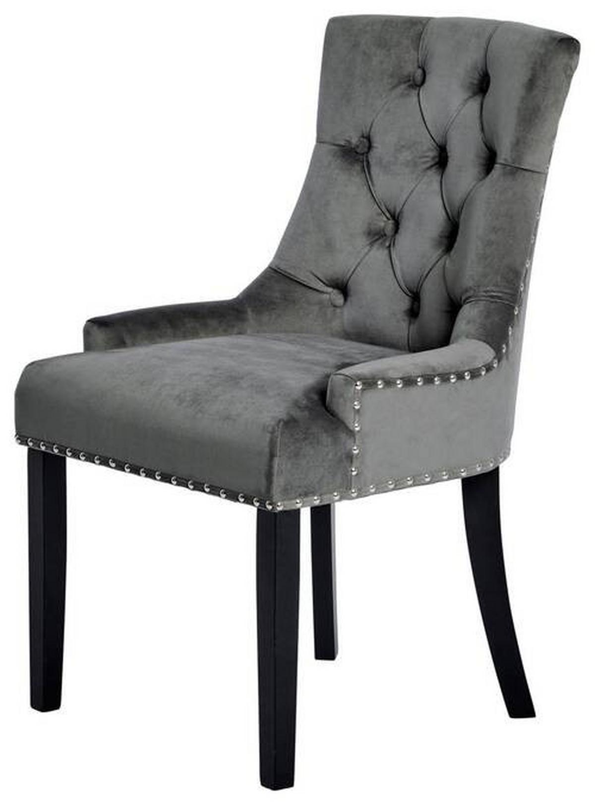 Stuhl Savik Devon Anthrazit/schwarz B: 56 Cm - Anthrazit/Schwarz, MODERN, Holz/Textil (56/62,5/91cm) - Livetastic