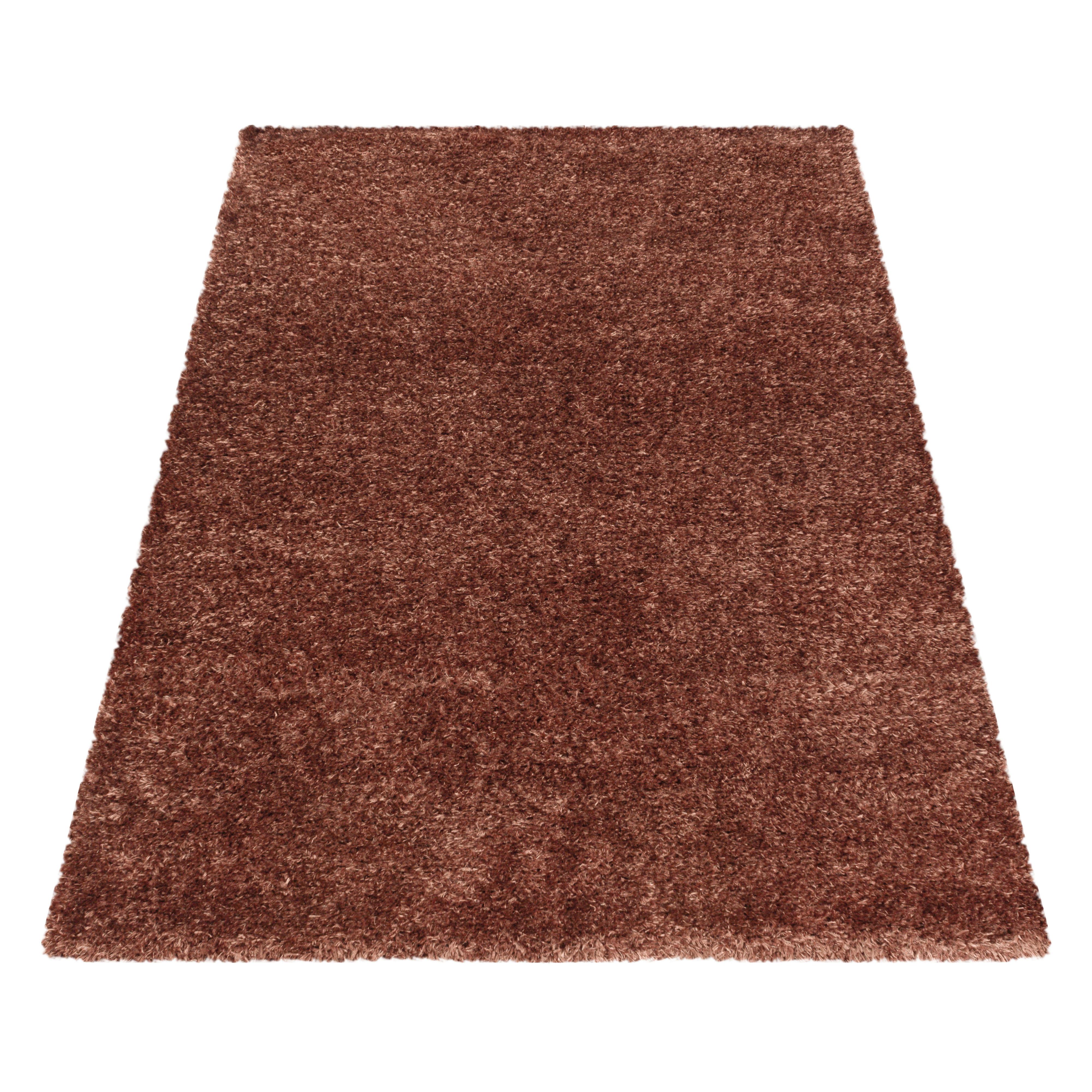 Hochflor Teppich Kupfer Brilliant 200x290 cm - Kupferfarben, Basics, Textil (200/290cm)