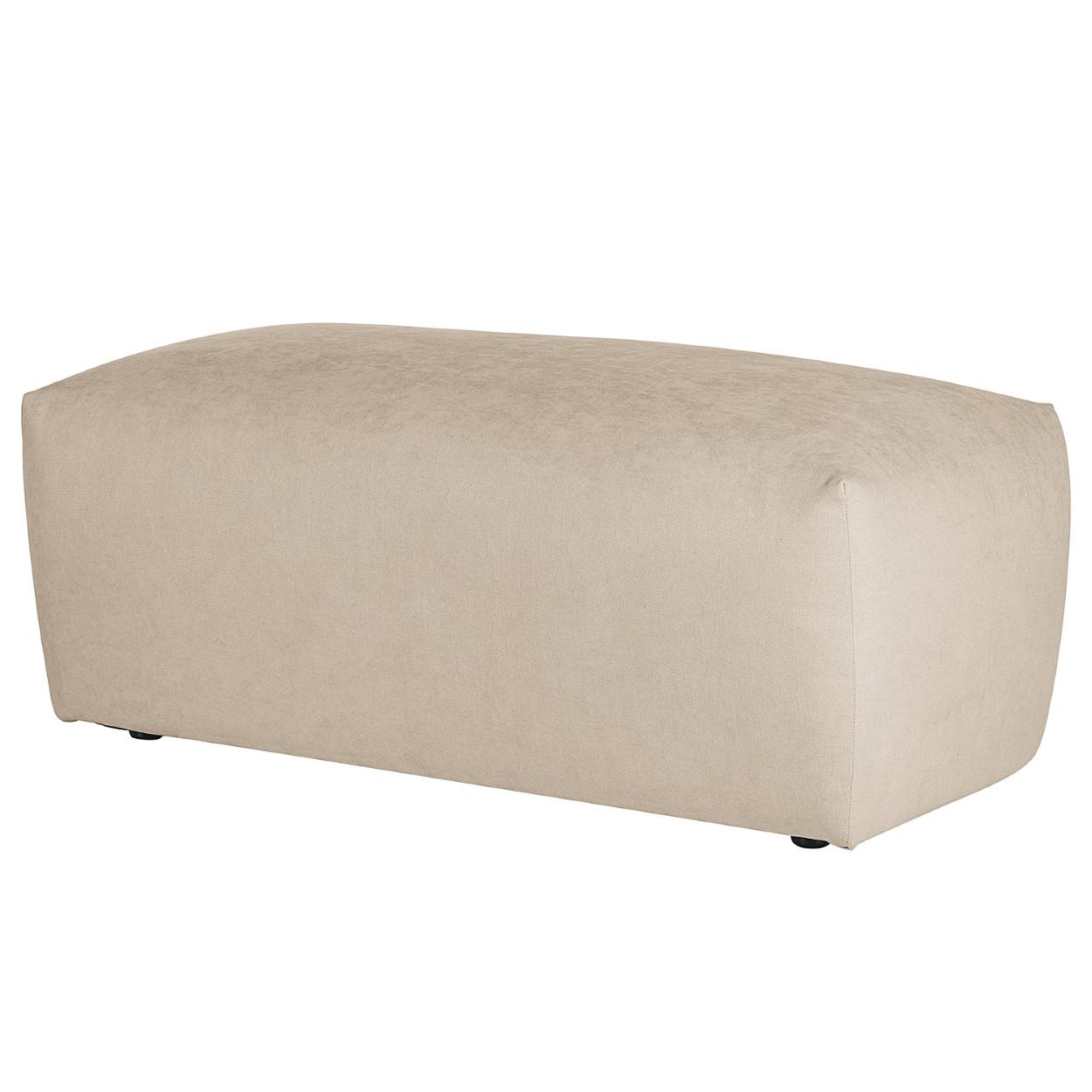 Hocker Bolt, Taupe B: 102 cm - Taupe/Schwarz, MODERN, Textil (102/41/52cm) - Trendmanufaktur
