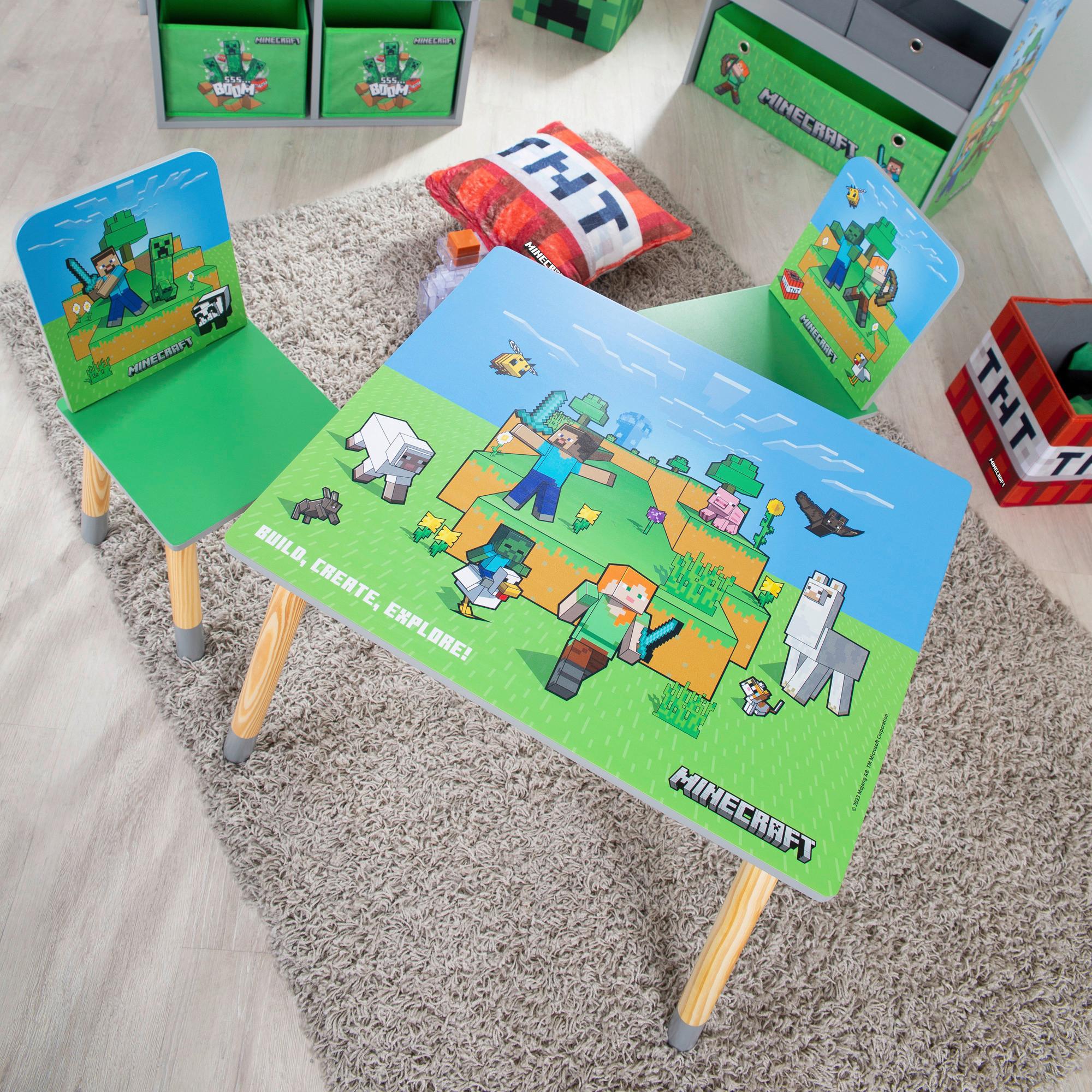 Kindersitzgruppe Minecraft - Multicolor, MODERN, Holz/Holzwerkstoff (60/50/49cm) - Minecraft