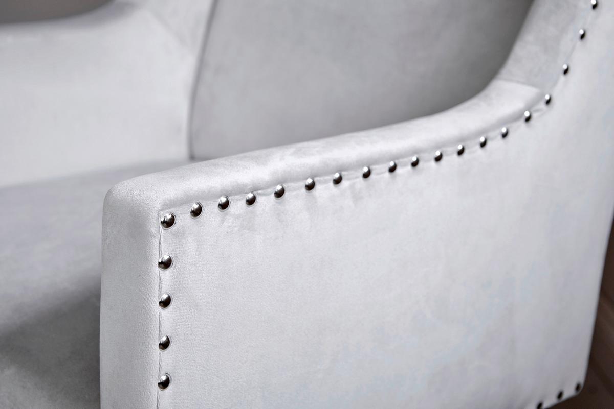 Armlehnstuhl Savik Kent Silber/Schwarz Gepolstert - Silberfarben/Schwarz, MODERN, Holz/Textil (58/62,5/88cm) - Livetastic
