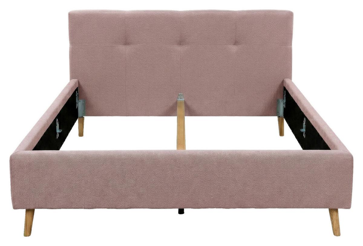 Polsterbett Rossva Lf: 180x200 Pink - Pink/Hellrosa, MODERN, Holz/Textil (180/200cm) - MID.YOU