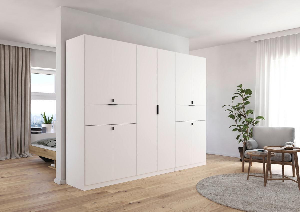 Drehtürenschrank Ticao Weiß B: 271 cm - Weiß, MODERN, Holzwerkstoff (271/210/54cm) - Rauch Möbel