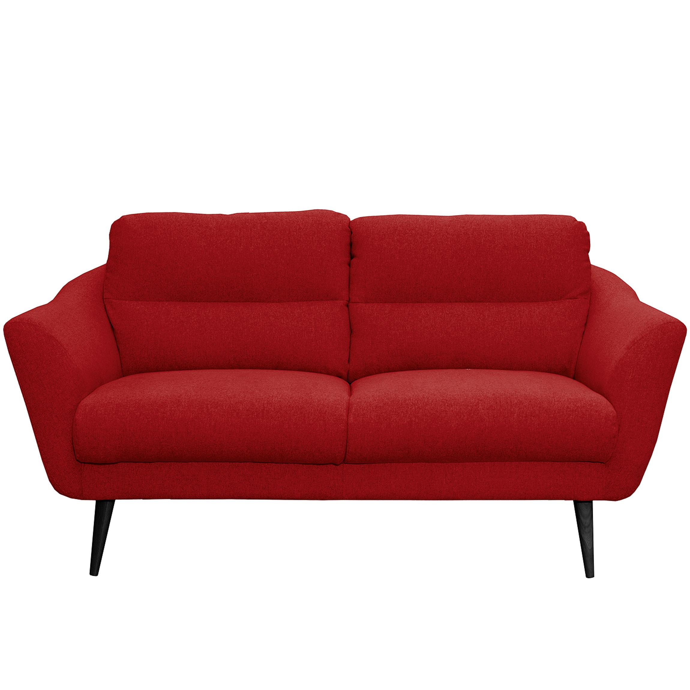 2,5-Sitzer Tromso Rot B: 187 cm - Rot/Schwarz, Design, Textil (187/87/88cm) - Livetastic