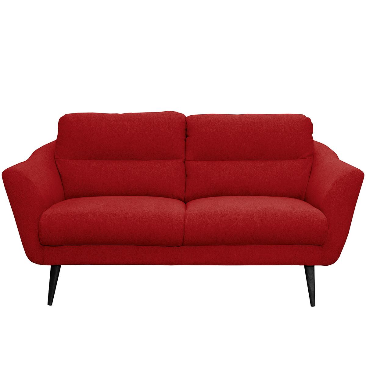 2,5-Sitzer Tromso Rot B: 187 cm - Rot/Schwarz, Design, Textil (187/87/88cm) - Livetastic