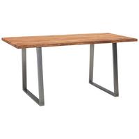 Schreibtisch Wl7.266 - Chromfarben/Akaziefarben, MODERN, Holz/Metall (120/60/76cm) - MID.YOU
