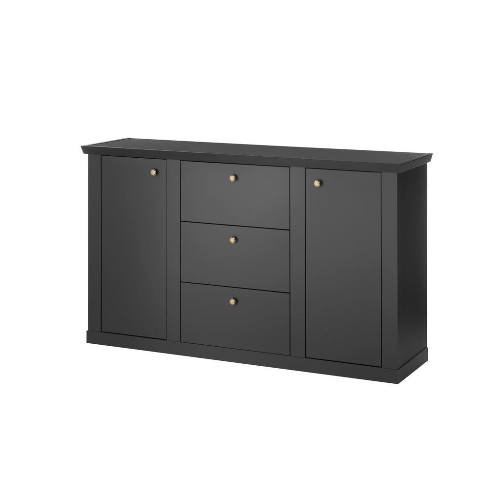 Sideboard Lincoln Schwarz/Eichefarben B: 158cm