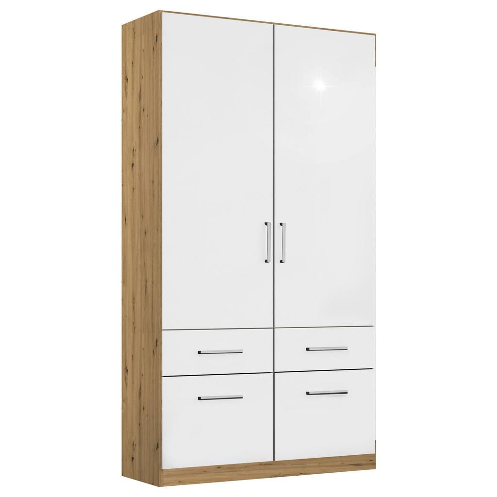 Drehtürenschrank 91 cm Belrin Eiche Dekor/Weiß