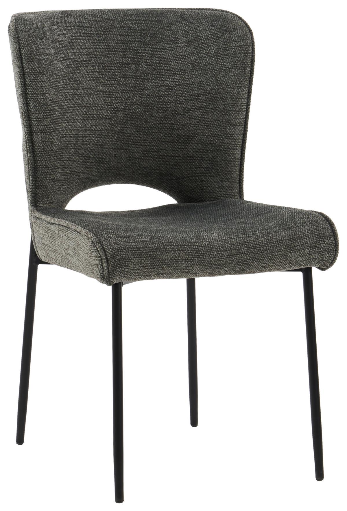 Židle Johanna, zelená - šedá/černá, Moderní, kov/textil (49/84/60cm) - Mömax