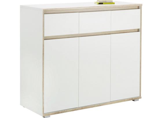 Komoda Sideboard Pluto - bílá/Sonoma dub, Moderní, kompozitní dřevo (118/103/48cm) Komoda Sideboard Pluto - bílá/Sonoma dub, Moderní, kompozitní dřevo (118/103/48cm)
