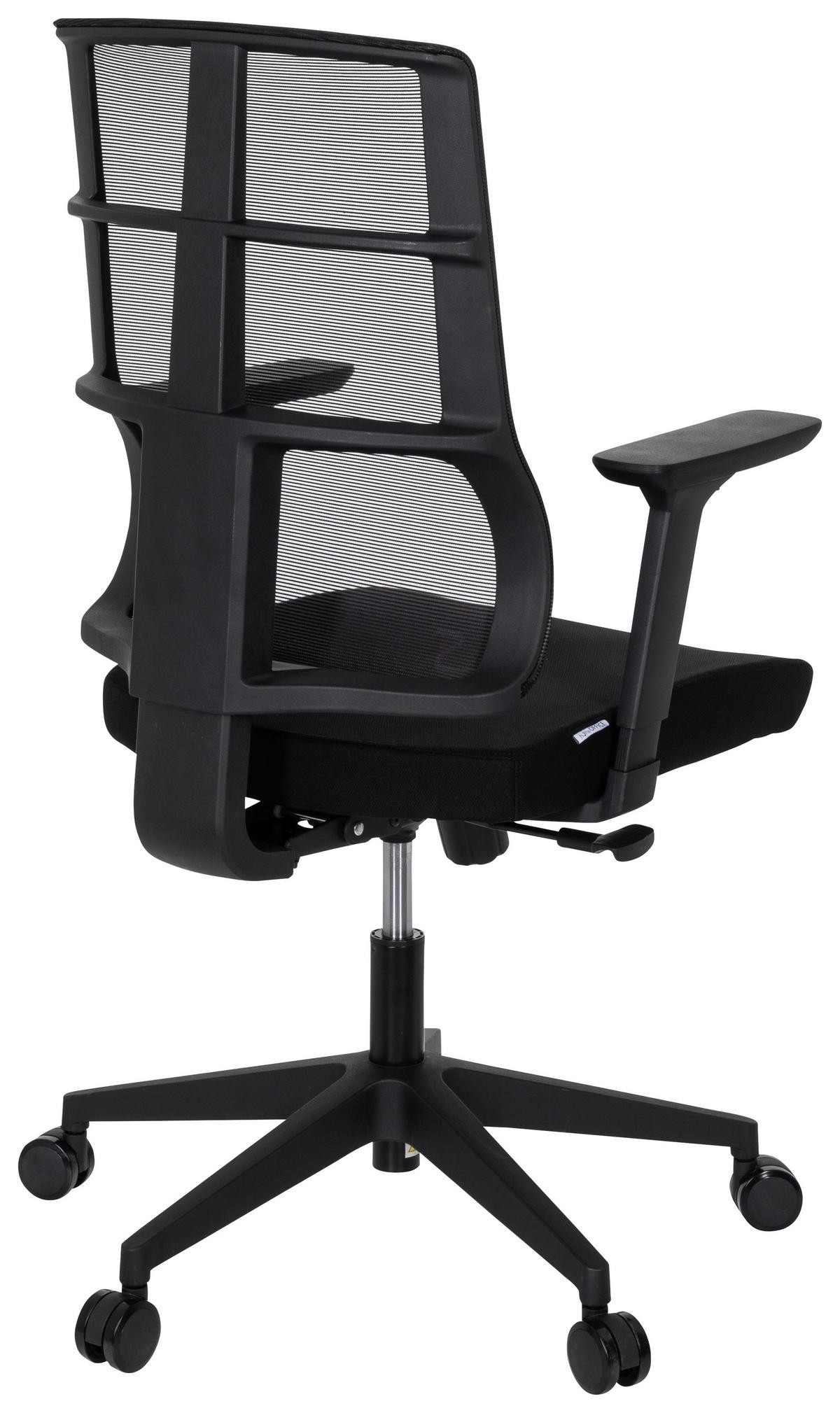 Drehstuhl Spinio Schwarz - Schwarz, MODERN, Kunststoff/Textil (65/124/60cm) - MID.YOU