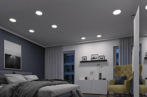 LED-Paneel Ø 17,5 cm Rund dimmbar - Chromfarben, Design, Kunststoff (17,5/1cm) - Paulmann