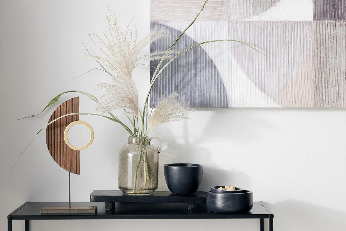 Soška Dana, V. 36cm - barvy zlata/hnědá, Basics, dřevo (18/36/6cm) - Modern Living