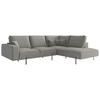 Ecksofa Celya Hellbraun S: 280x223 cm - Hellbraun/Schwarz, Design, Textil (280/223cm) - Livetastic