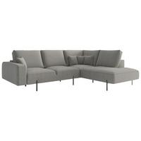 Ecksofa Celya Hellbraun S: 280x223 cm - Hellbraun/Schwarz, Design, Textil (280/223cm) - Livetastic