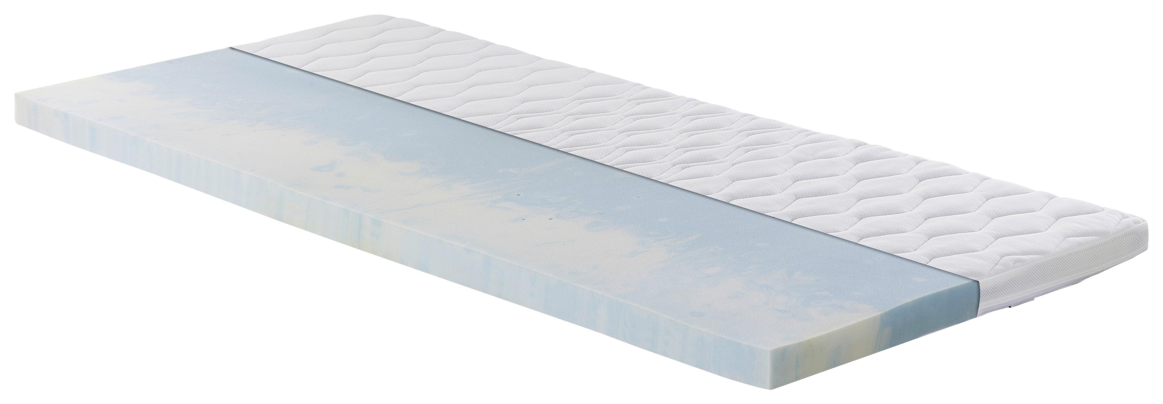 Topper Luxus Gel 90x200 cm Gelschaumkern - Weiß, Basics, Textil (90/200cm) - MID.YOU