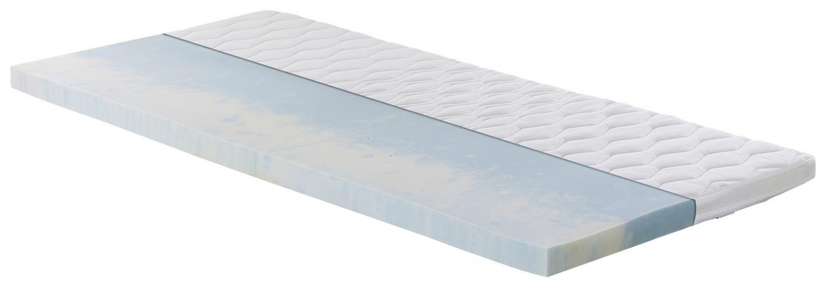 Topper Luxus Gel 90x200 cm Gelschaumkern - Weiß, Basics, Textil (90/200cm) - MID.YOU
