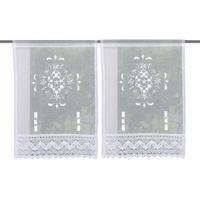 Kurzgardinenset Alegra - Weiß, KONVENTIONELL, Textil (30cm) - Schmidt W. Gmbh