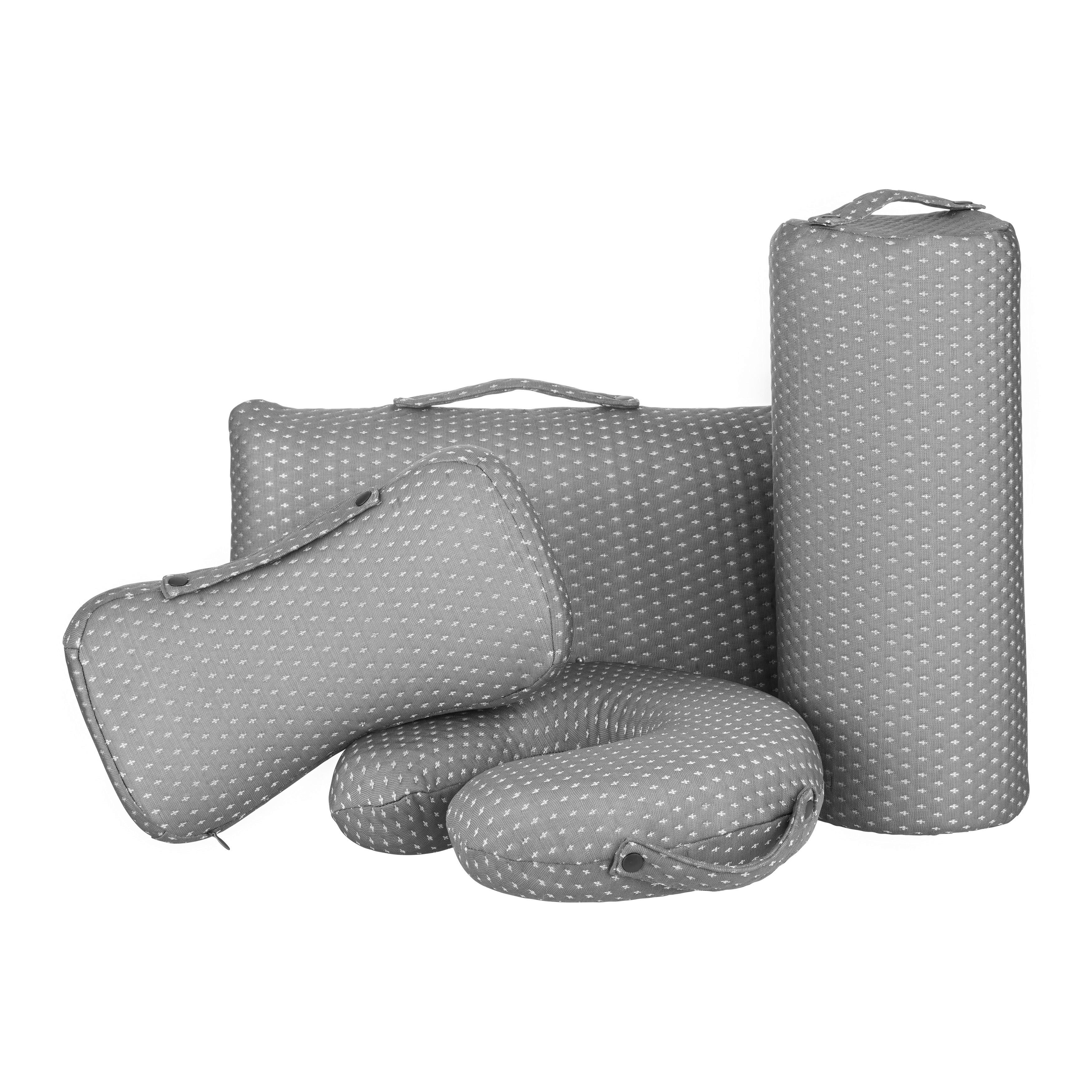 VÁLCOVÝ ANATOMICKÝ POLŠTÁŘ TRAVEL -EXT- - šedá, Konvenční (15/40cm) - Mömax