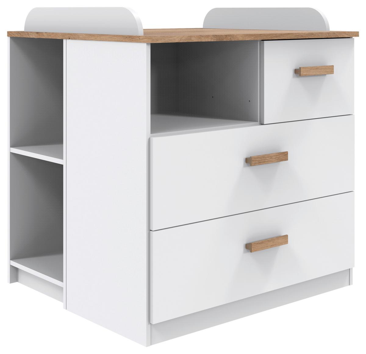 Alépíthető Polcos Elem Gotland - fehér, faalapú anyag (34/83/38cm)