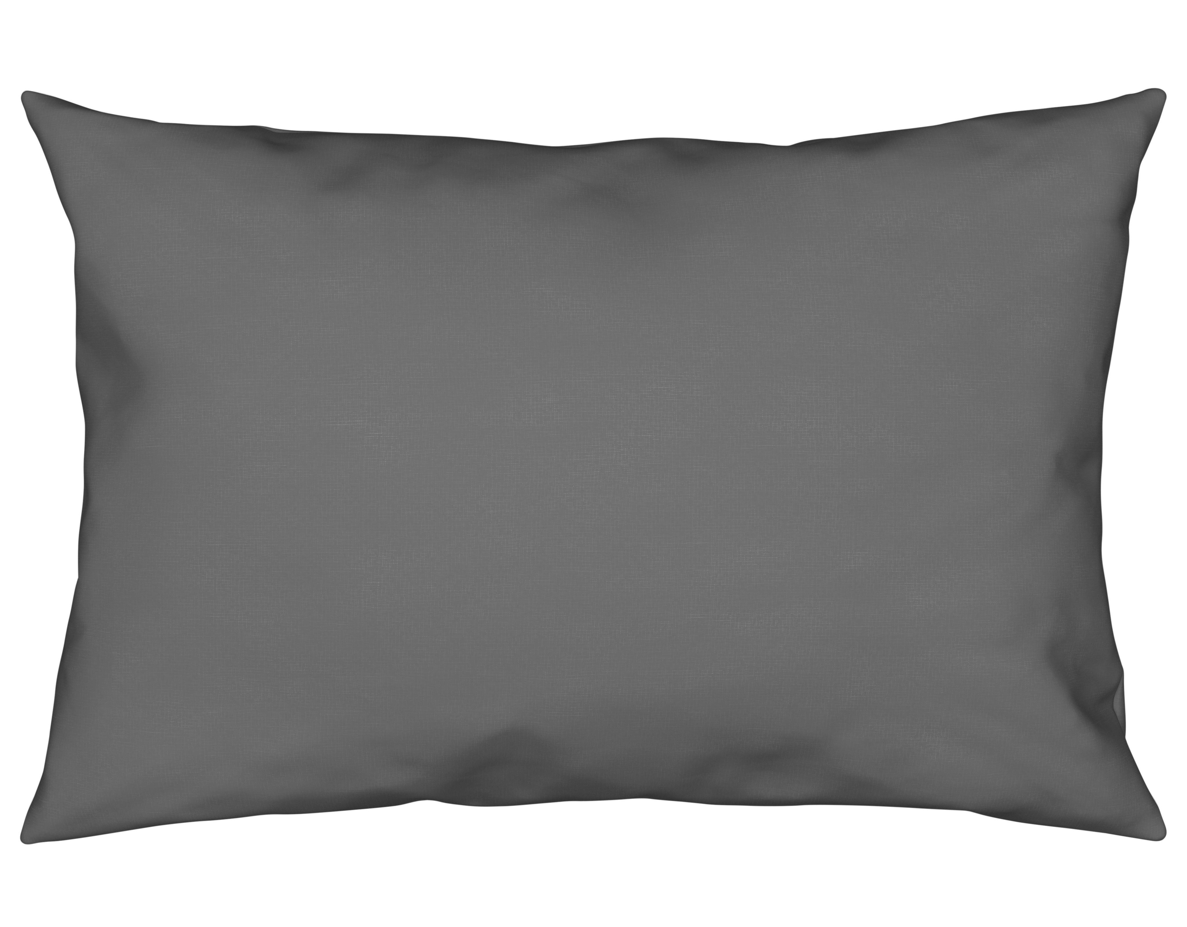 Kissenhülle Vicky 40x60 cm Jersey Grau + Reißverschluss - Grau, KONVENTIONELL, Textil (40/60cm) - Ele