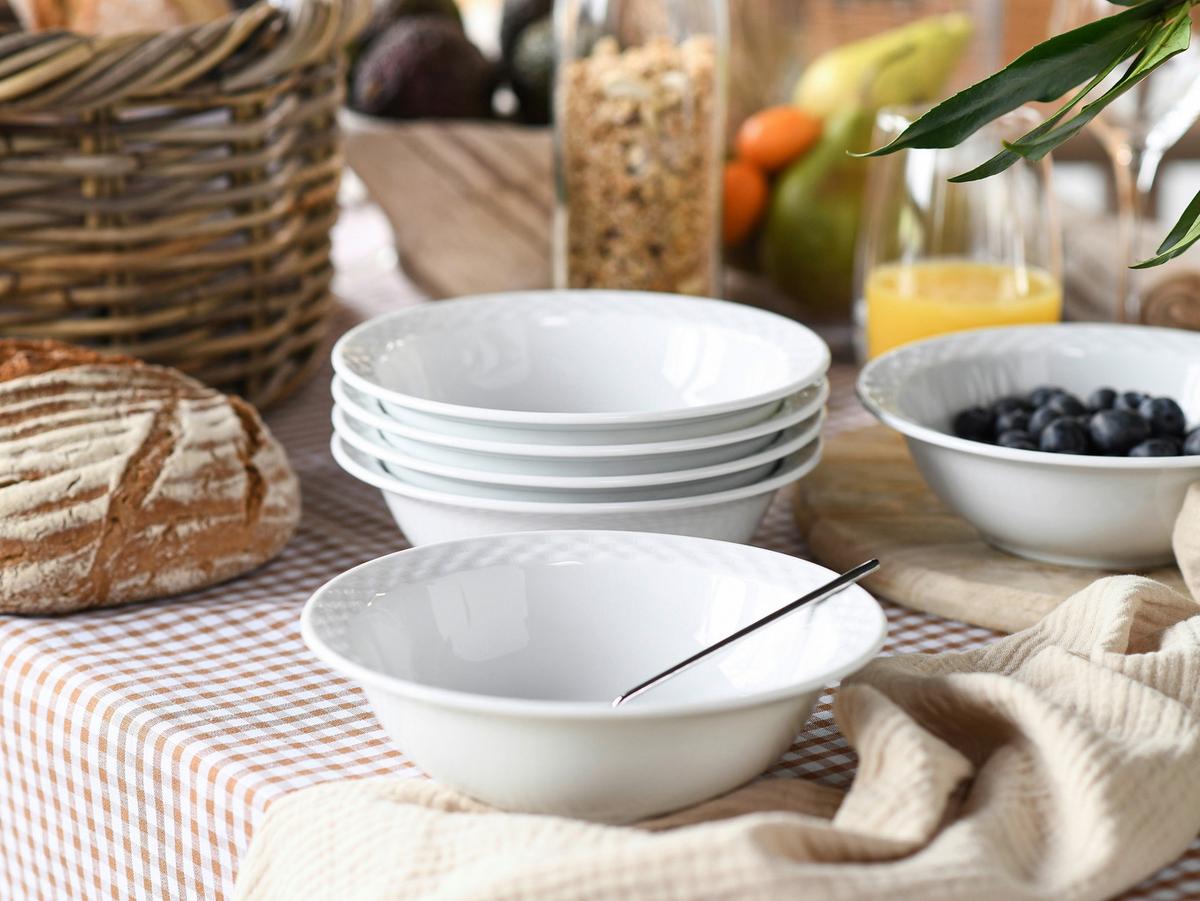Müslischalenset Polo weiss Porzellan, 6-teilig - Weiß, Basics, Keramik (17,5cm) - Creatable