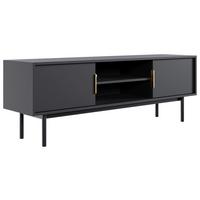 TV diel AVIV - čierna/zlatá, Design, kov/kompozitné drevo (154/53,5/39cm) - MID.YOU