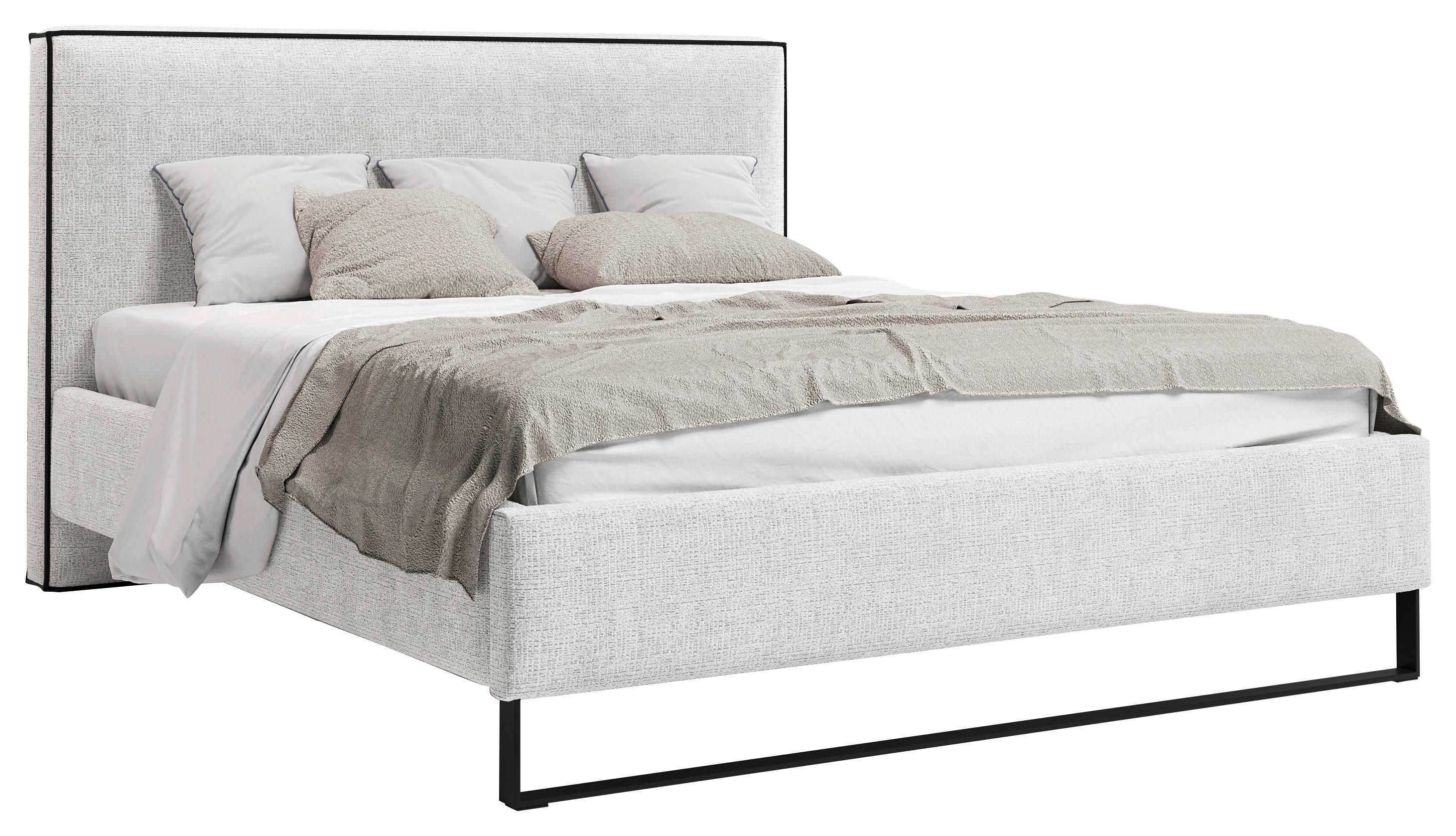 Polsterbett Winter Naturfarben Lf: 140x200 Cm - Schwarz/Naturfarben, MODERN, Holz/Holzwerkstoff (140/200cm) - MID.YOU