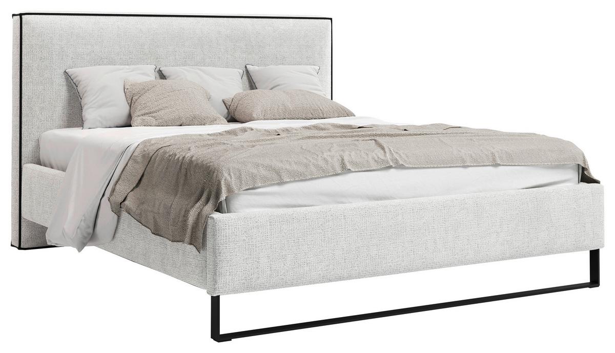 Polsterbett Winter Naturfarben Lf: 180x200 Cm - Schwarz/Naturfarben, MODERN, Holz/Holzwerkstoff (180/200cm) - MID.YOU