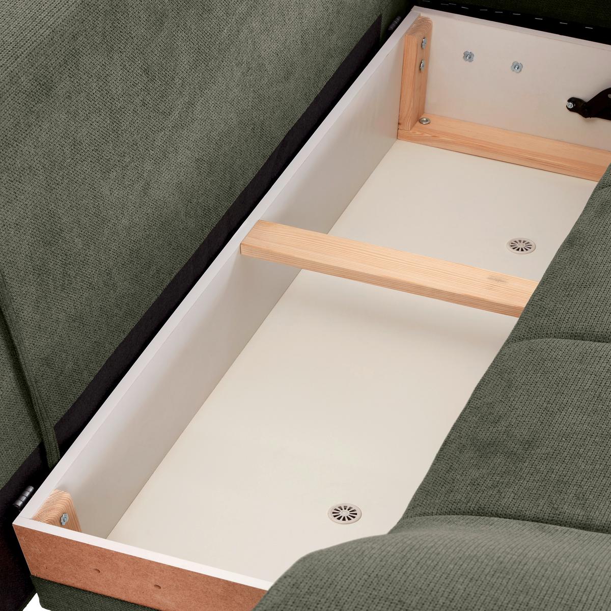 Ecksofa Mendoza - Schwarz/Grau, Design, Textil (309/197cm) - Ondega