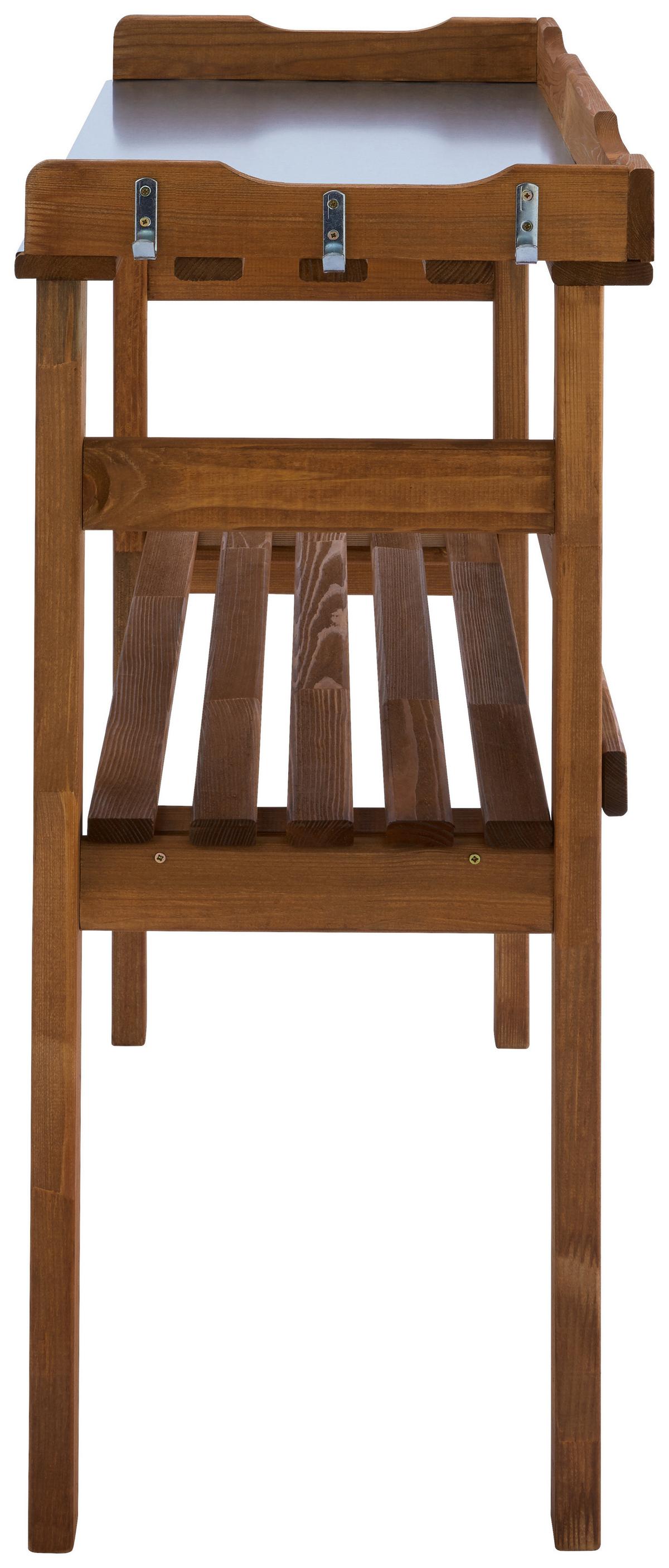 Pflanztisch Holz Mit Ablage L/b/h: 78/32/94 Cm - Braun, KONVENTIONELL, Holz/Metall (78/94/38cm)