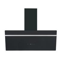 Dunstabzugshaube Schwarz B: 90 Cm - Edelstahlfarben/Schwarz, Basics, Glas/Metall (90/111.60/29.6cm) - PKM