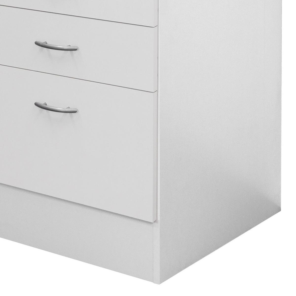 Küchenunterschrank Wito 50 cm Weiß - Hellgrau/Weiß, Holzwerkstoff (50/85/60cm) - FlexWell