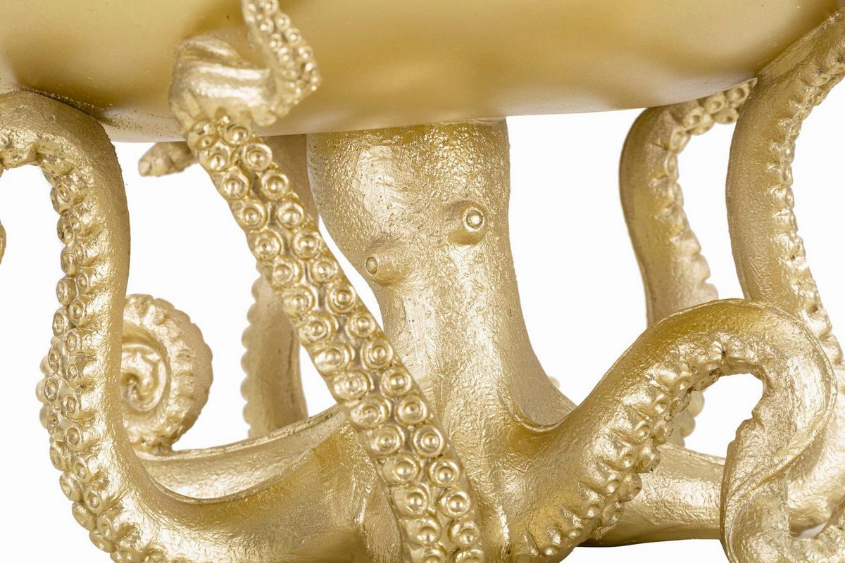Skulptur Octopus Tray Goldfarben, B: 30 cm - Goldfarben, Basics, Kunststoff (30/18/30cm)