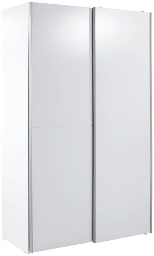 Schwebetürenschrank 125cm Fast, Weiß - Weiß, KONVENTIONELL (125/195,5/38cm)